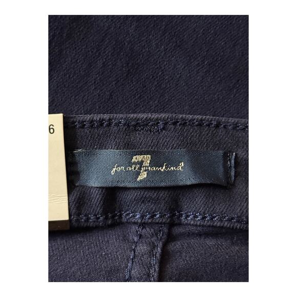 7 For All Mankind Kimmie form fitted bootcut jeans dark blue size 26 - Picture 4 of 8